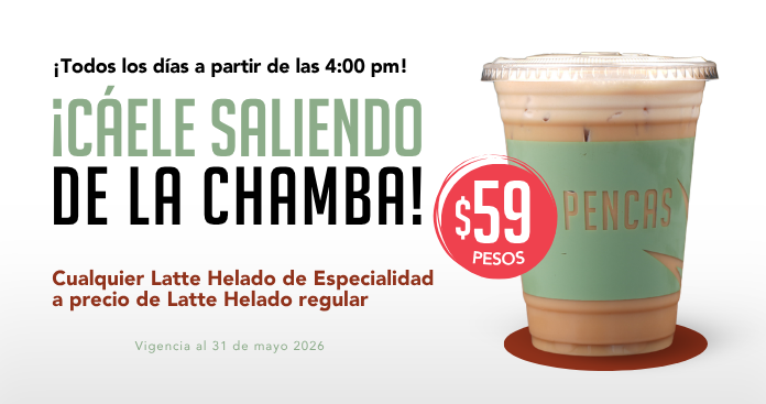 Latte helado a precio regular